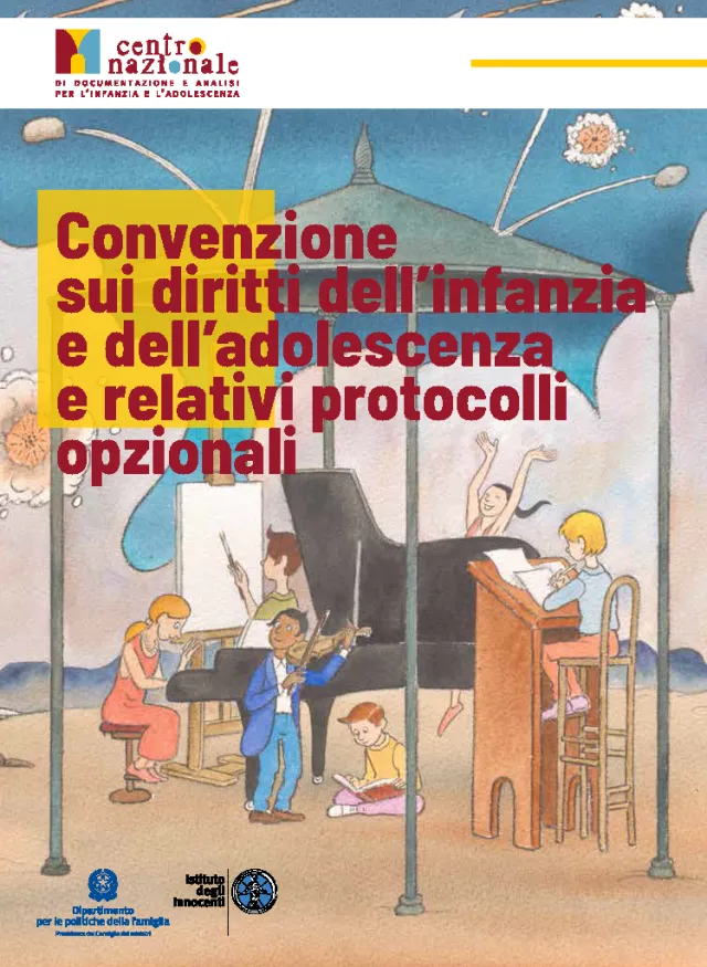 Copertina della traduzione rivista della Convenzione sui diritti dei bambini e delle bambine