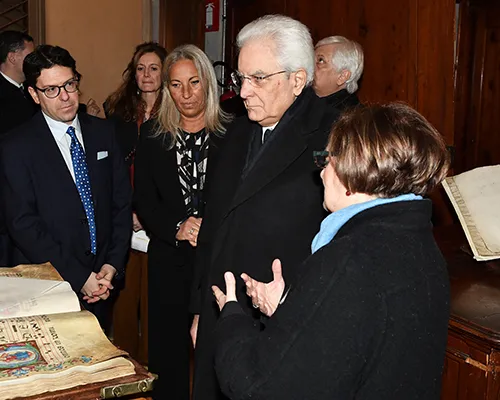 il Presidente della Repubblica Sergio Mattarella in visita all'Istituto degli Innocenti
