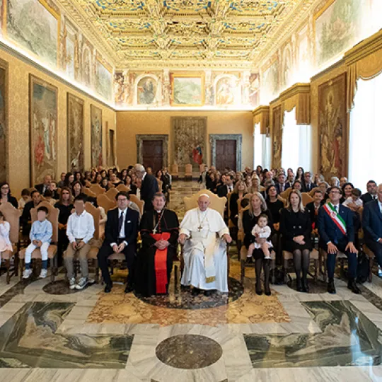 l'Istituto degli Innocenti in udienza privata da Papa Francesco