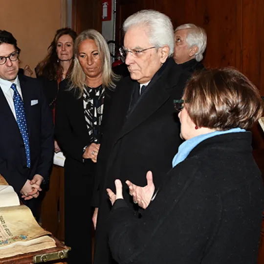 il Presidente della Repubblica Sergio Mattarella in visita all'Istituto degli Innocenti