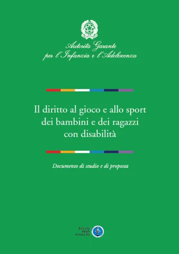 cover del documento di studio e proposta sul Diritto al gioco e allo sport